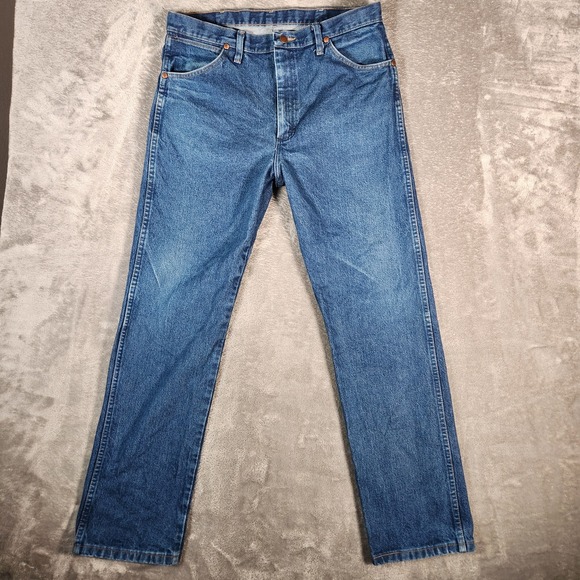 Wrangler Jeans Men's 34X31 (Tag 35X32) Blue Cowboy Cut Western 13MWZ - Picture 1 of 12